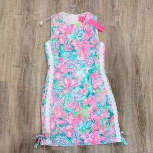 🩵🩷👗NWT Lilly Pulitzer Pink and Green Floral Women's Dress size 00